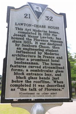Lawton-Chase House side of marker image. Click for full size.