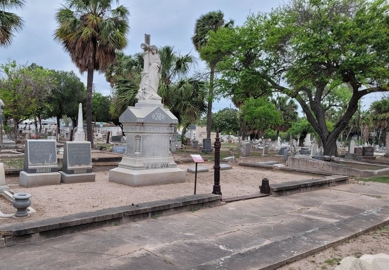 The view of the Jose Celaya Marker in the cemetery image. Click for full size.