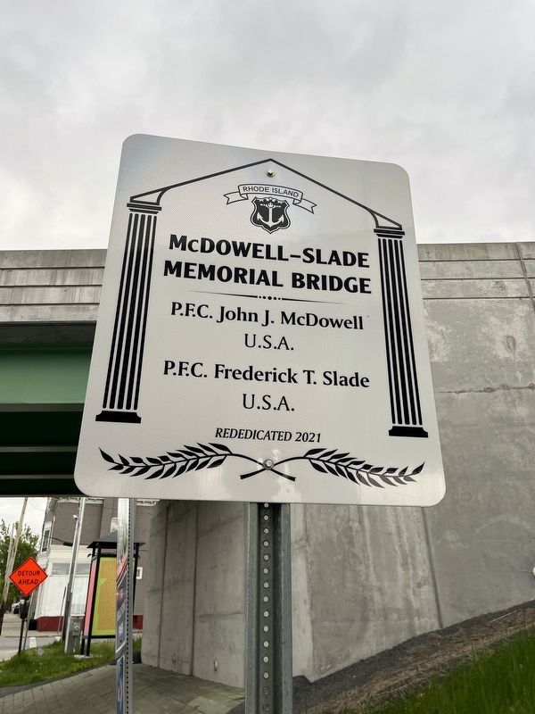 McDowell-Slade Memorial Bridge Marker image. Click for full size.