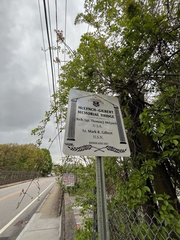McLynch-Gilbert Memorial Bridge Marker. Click for full size. McLynch-Gilbert Memorial Bridge Marker image. Click for full size.