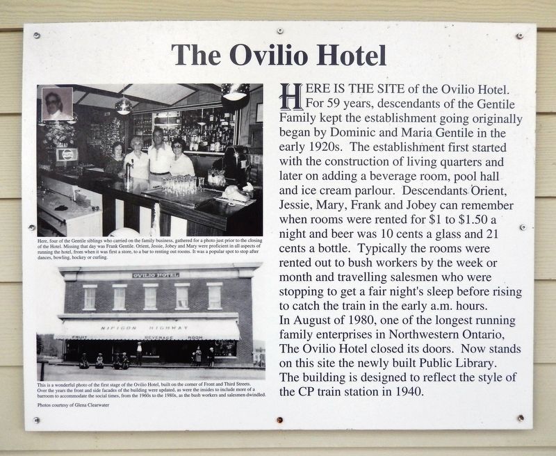 The Ovilio Hotel Marker. Click for full size. The Ovilio Hotel Marker image. Click for full size.