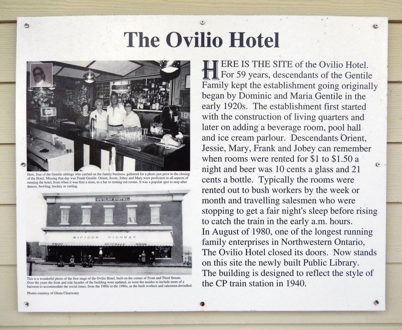 The Ovilio Hotel Marker image. Click for full size.