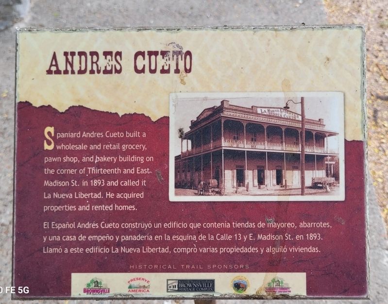 Andres Cueto Marker image. Click for full size.