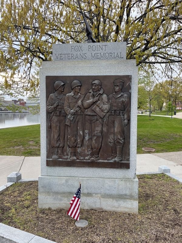 Fox Point Veterans Memorial Marker. Click for full size. Fox Point Veterans Memorial Marker image. Click for full size.