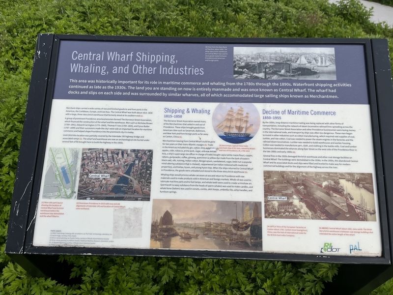 Central Wharf Shipping, Whaling, and Other Industries Marker image. Click for full size.