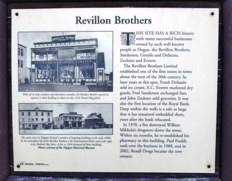 Revillon Brothers Marker image. Click for full size.
