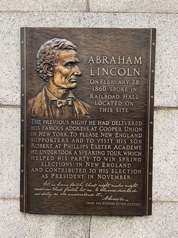 Abraham Lincoln Marker. Click for full size. Abraham Lincoln Marker image. Click for full size.