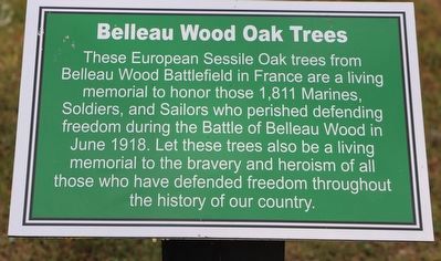 Belleau Wood Oak Trees Marker image. Click for full size.