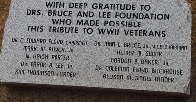 World War II Tribute Marker. Click for full size. World War II Tribute Marker image. Click for full size.