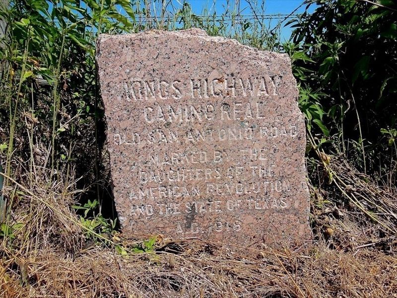 Kings Highway Camino Real Old San Antonio Road Marker. Click for full size. Kings Highway Camino Real Old San Antonio Road Marker image. Click for full size.