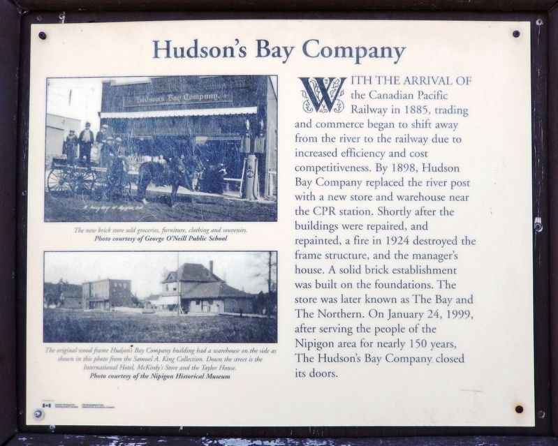 Hudson's Bay Company Marker image. Click for full size.