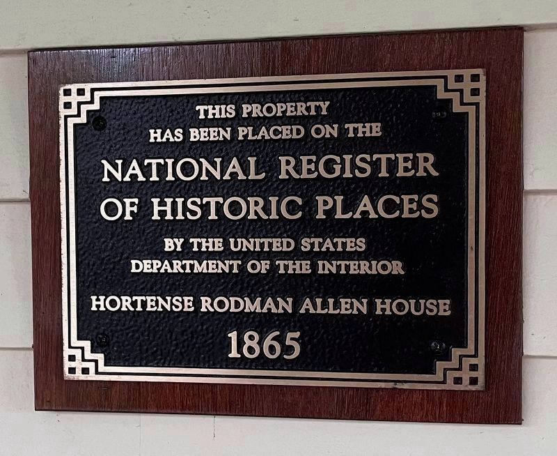 Hortense Rodman Allen House Marker image. Click for more information.
