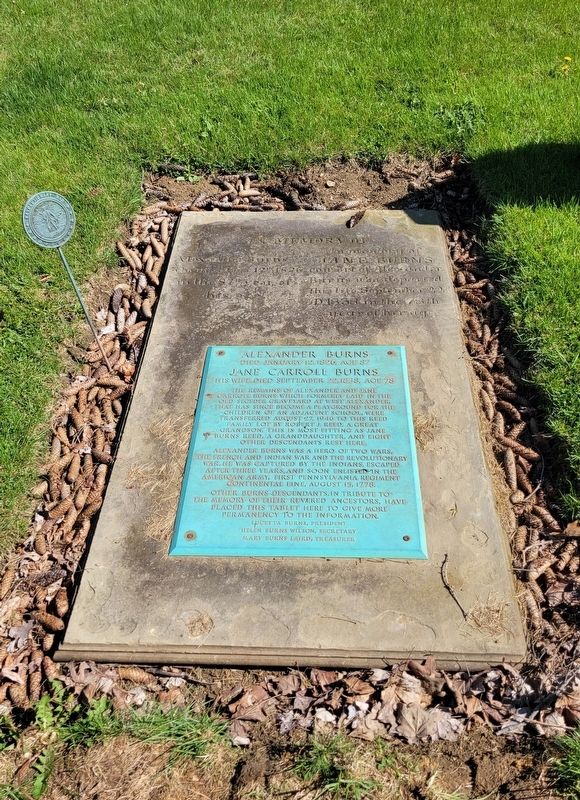 Grave of Revolutionary War Soldier<br>Alexander Burns. Click for full size. Grave of Revolutionary War Soldier<br>Alexander Burns image. Click for full size.