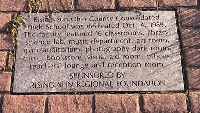 Rising Sun-Ohio County Consolidated High School Marker image. Click for full size.