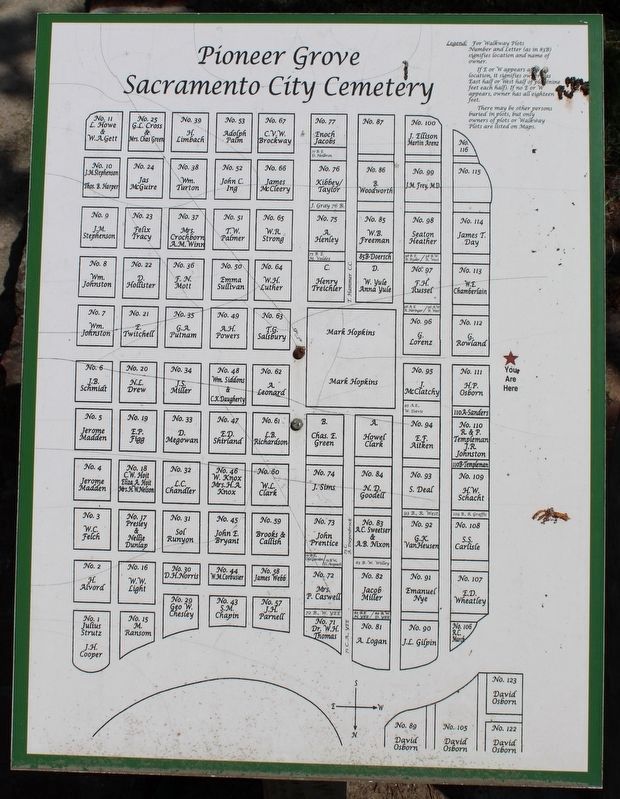 Cemetery Plot Map Next to the Marker image. Click for full size.