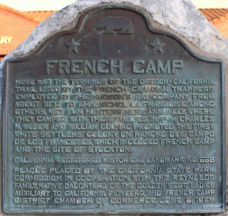 French Camp Marker image. Click for full size.
