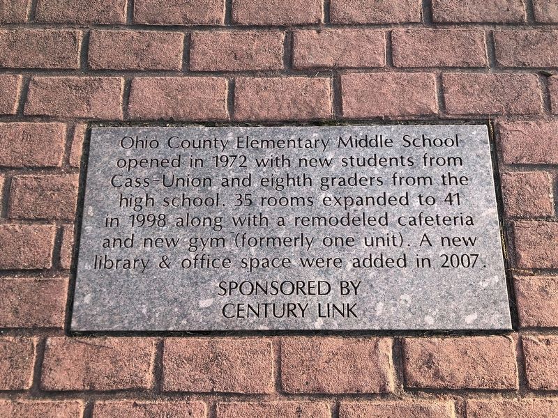 Ohio County Elementary Middle School Marker image. Click for full size.