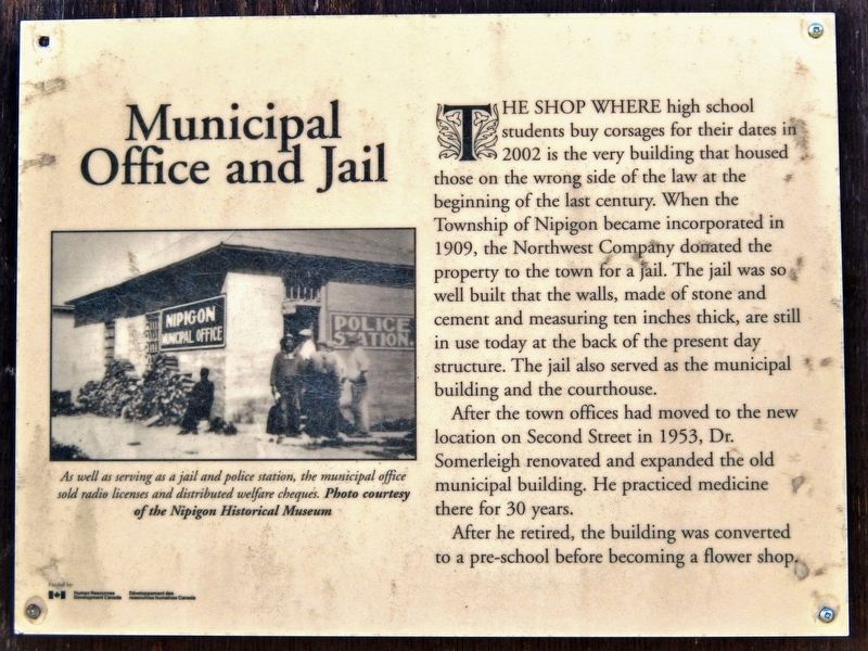 Municipal Office and Jail Marker image. Click for full size.