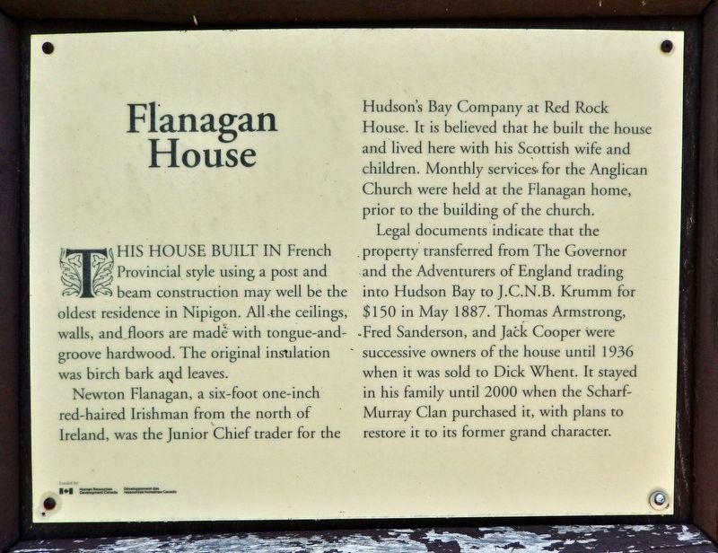 Flanagan House Marker image. Click for full size.