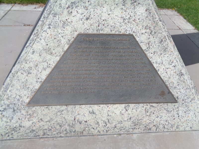 1938 School Bus/Train Accident Memorial image. Click for full size.