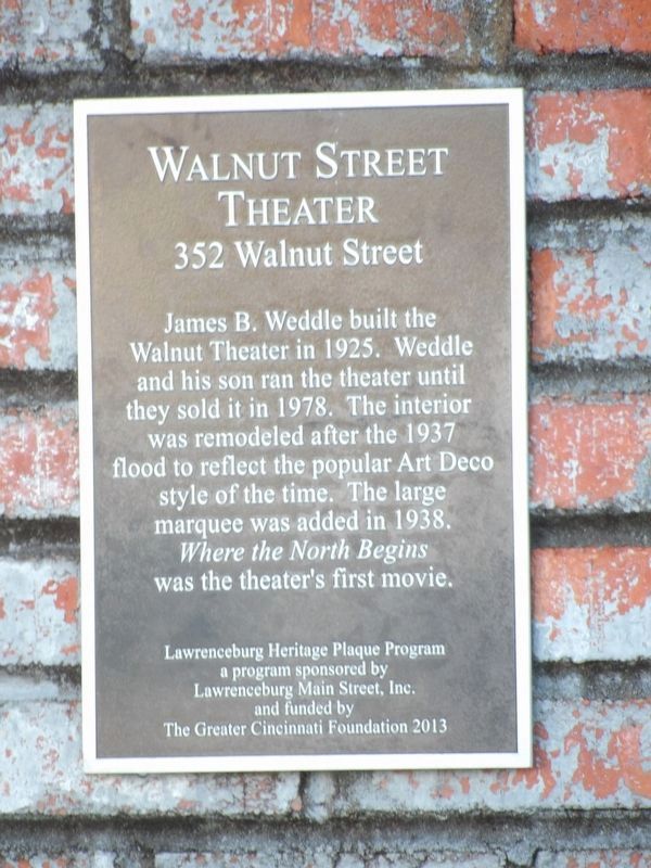 Walnut Street Theater Marker. Click for full size. Walnut Street Theater Marker image. Click for full size.