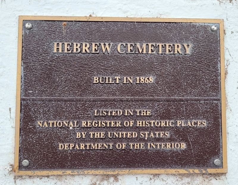 National Register of Historic Places - Hebrew Cemetery image. Click for full size.