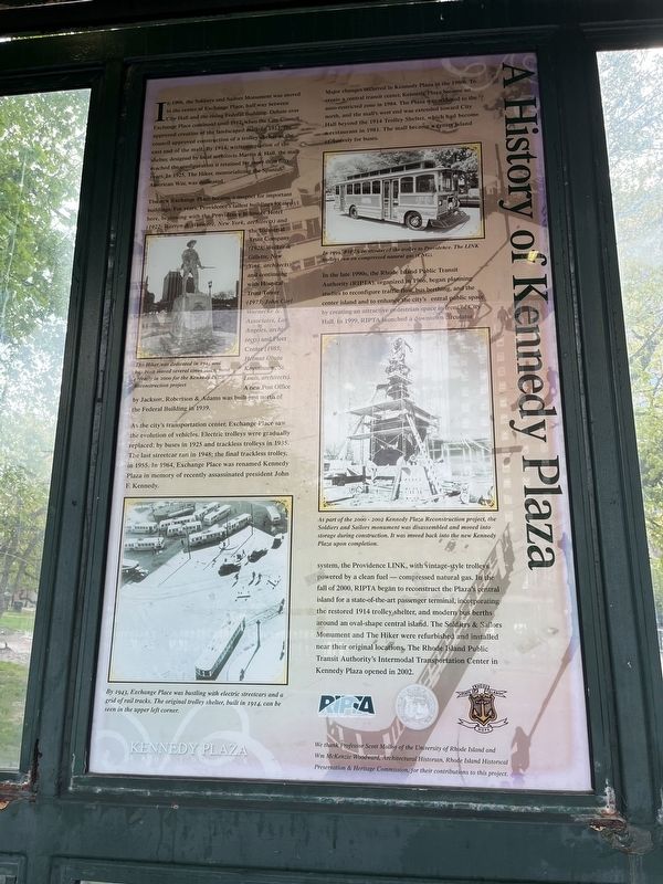 A History of Kennedy Plaza Marker image. Click for full size.