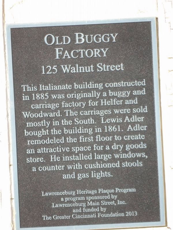 Old Buggy Factory Marker image. Click for full size.