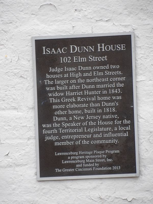 Isaac Dunn House Marker image. Click for full size.