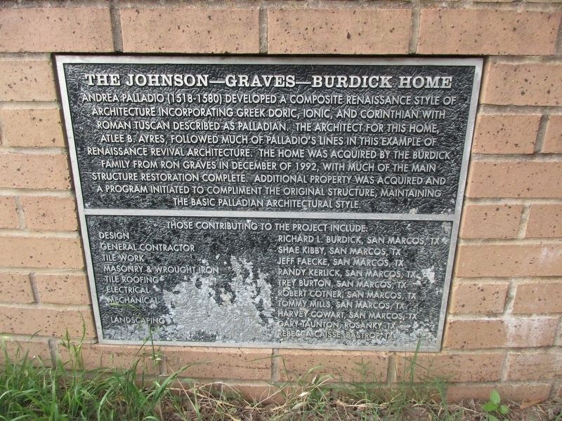 Lloyd Gideon Johnson House informational sign image. Click for full size.