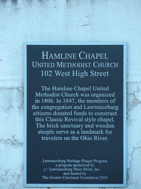 Hamline Chapel United Methodist Church Marker image. Click for full size.