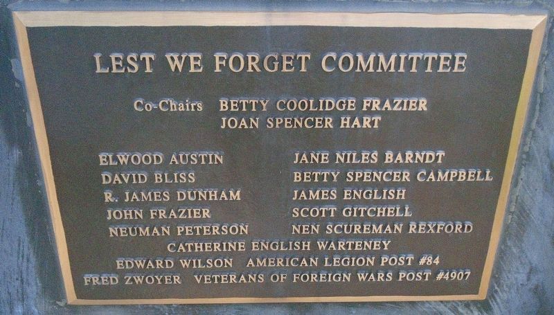 World War II Memo Committee Marker image. Click for full size.