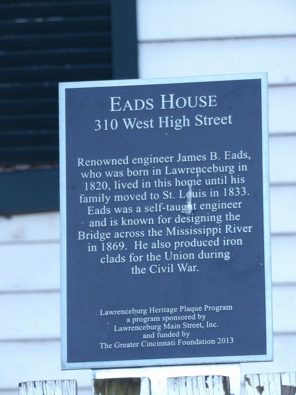Eads House Marker. Click for full size. Eads House Marker image. Click for full size.