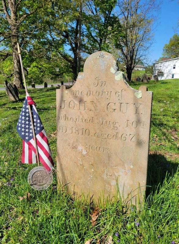 Grave of Revolutionary War Soldier<br>John Guy image. Click for full size.