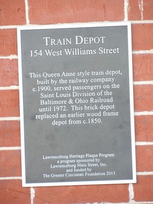 Train Depot Marker. Click for full size. Train Depot Marker image. Click for full size.