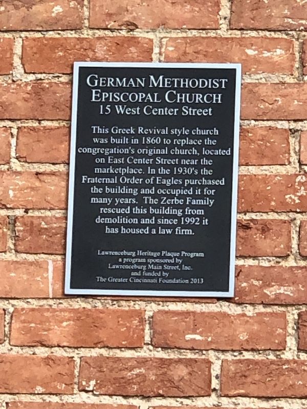 German Methodist Episcopal Church Marker image. Click for full size.