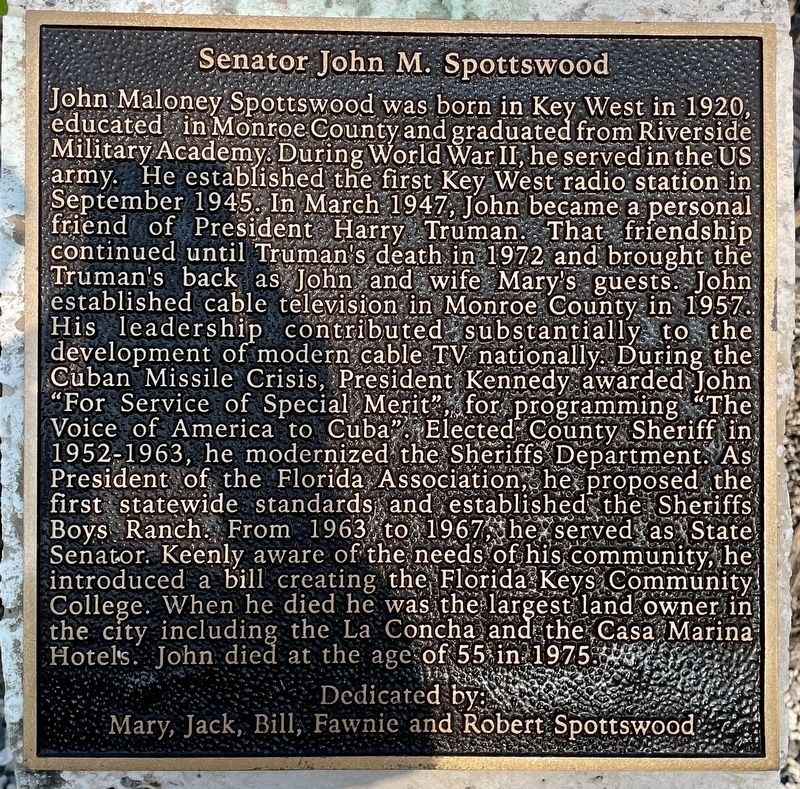 Senator John M. Spottswood Marker image. Click for full size.