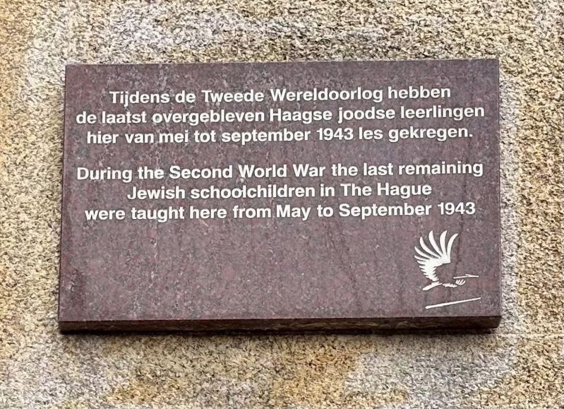 De Laatst Overgebleven Joodse Leerlingen / The Last Remaining Jewish Schoolchildren Marker. Click for full size. De Laatst Overgebleven Joodse Leerlingen / The Last Remaining Jewish Schoolchildren Marker image. Click for full size.