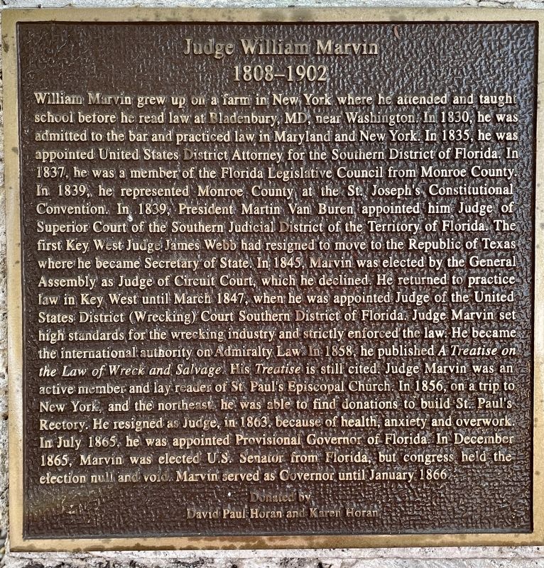 Judge William Marvin Marker image. Click for full size.