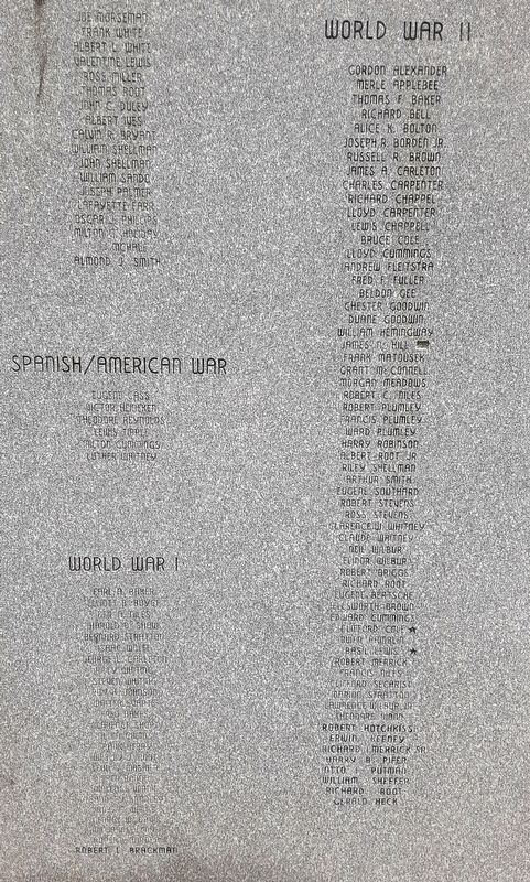 Holiday Veterans Memorial Honor Roll. Click for full size. Holiday Veterans Memorial Honor Roll image. Click for full size.