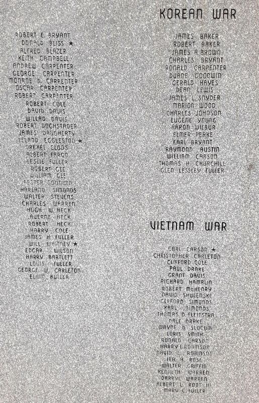 Holiday Veterans Memorial Honor Roll. Click for full size. Holiday Veterans Memorial Honor Roll image. Click for full size.