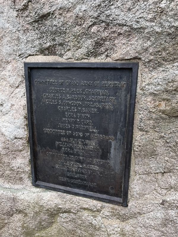 Committee plaque for the memorial. Click for full size. Committee plaque for the memorial image. Click for full size.