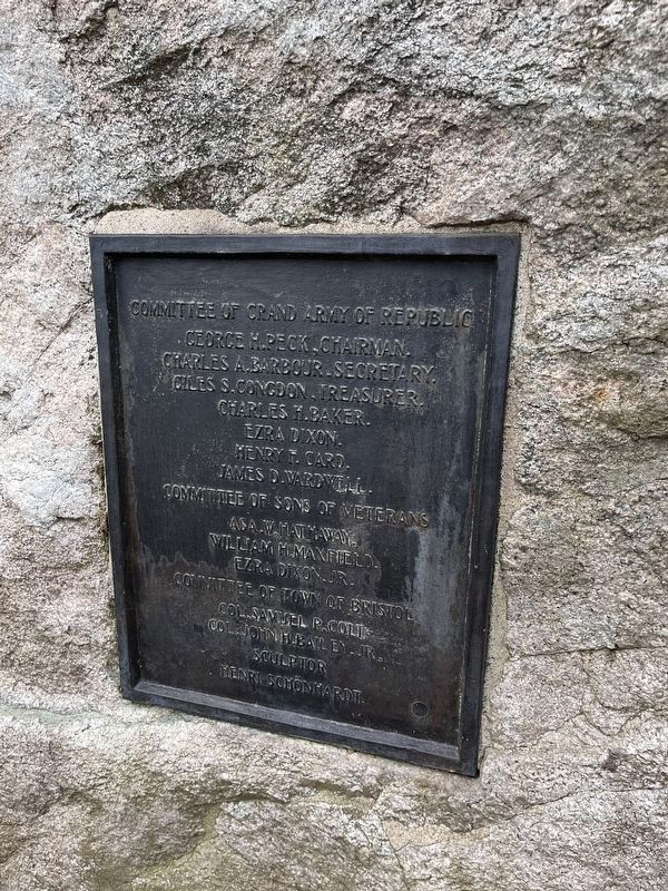 Committee plaque for the memorial image. Click for full size.