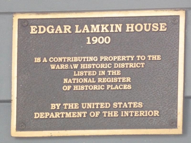 Edgar Lamkin House Marker. Click for full size. Edgar Lamkin House Marker image. Click for full size.
