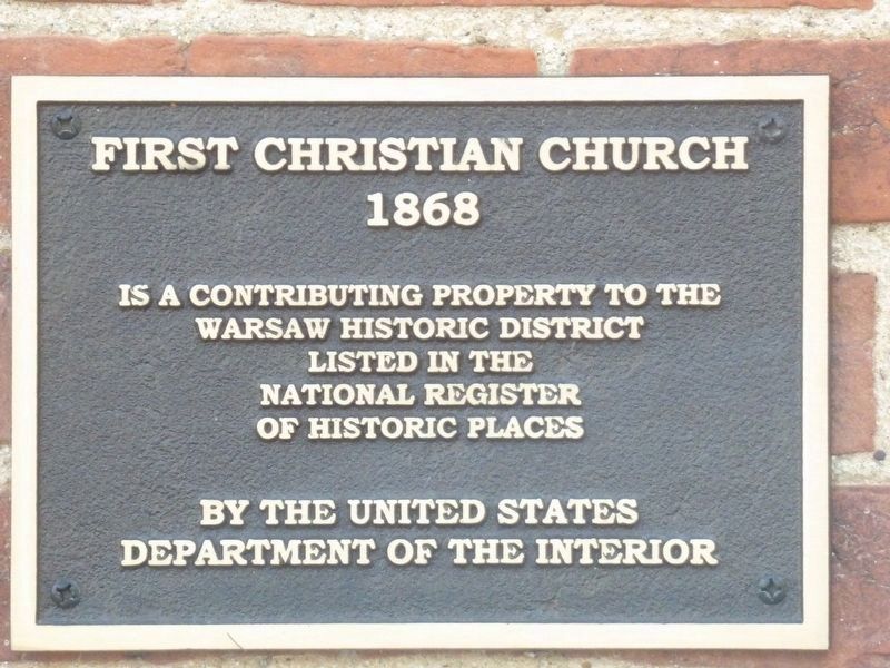 First Christian Church Marker image. Click for full size.