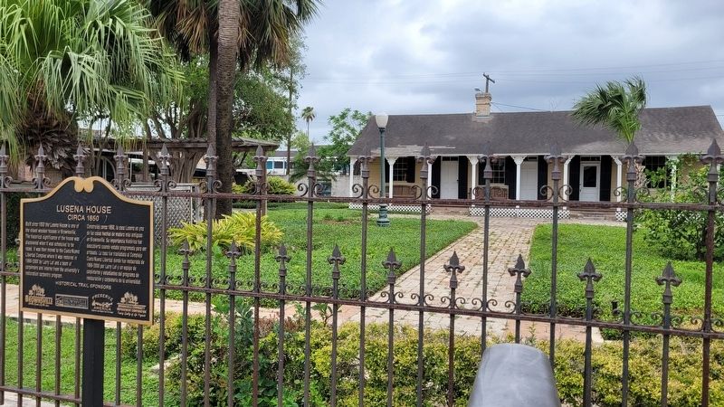 The Lusena House and Marker image. Click for full size.