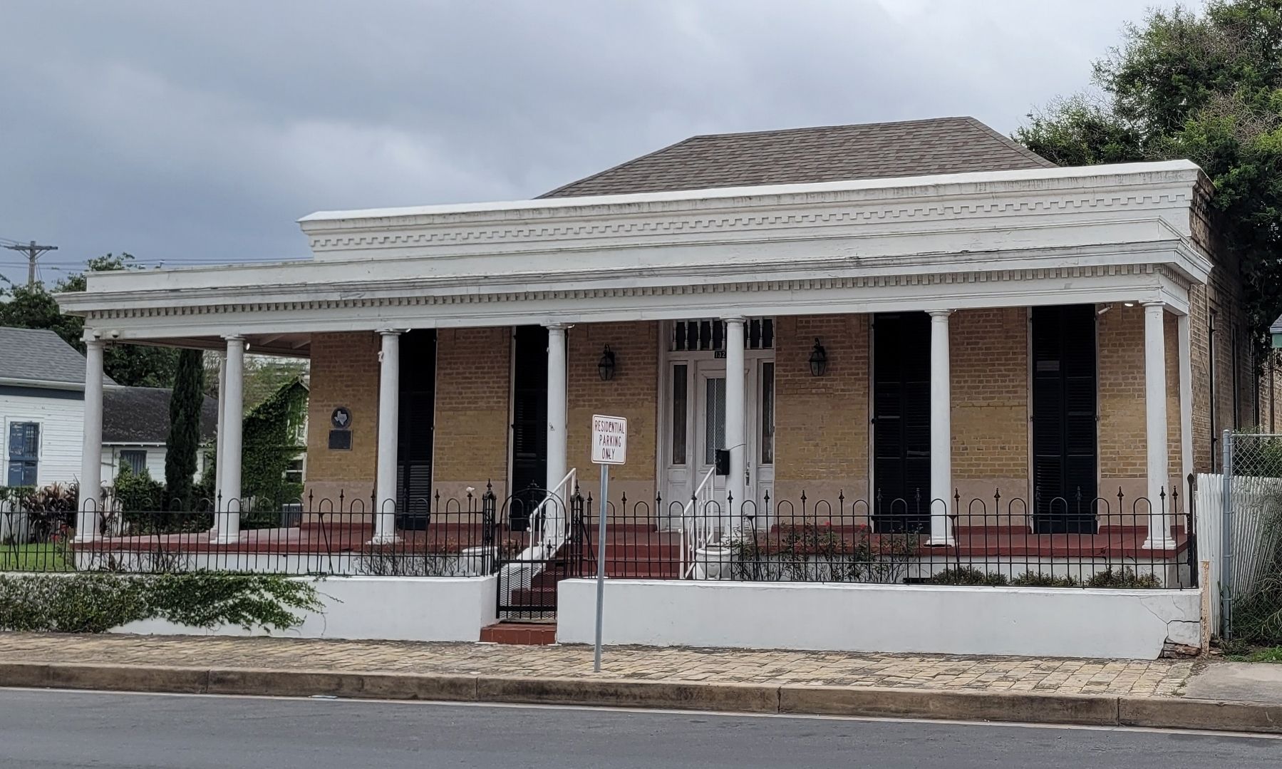 The view of the Webb-Martinez House and Marker from across the street image. Click for full size.