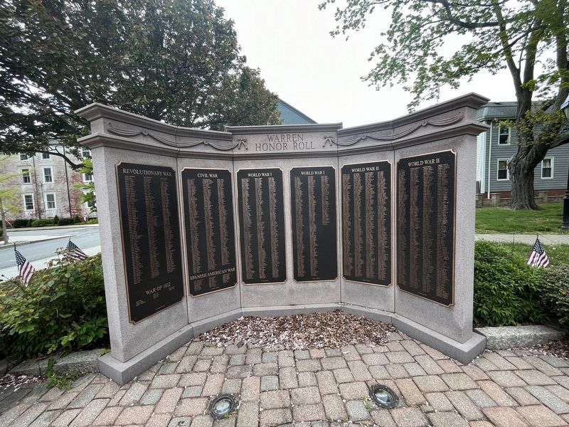 Warren Honor Roll Marker image. Click for full size.