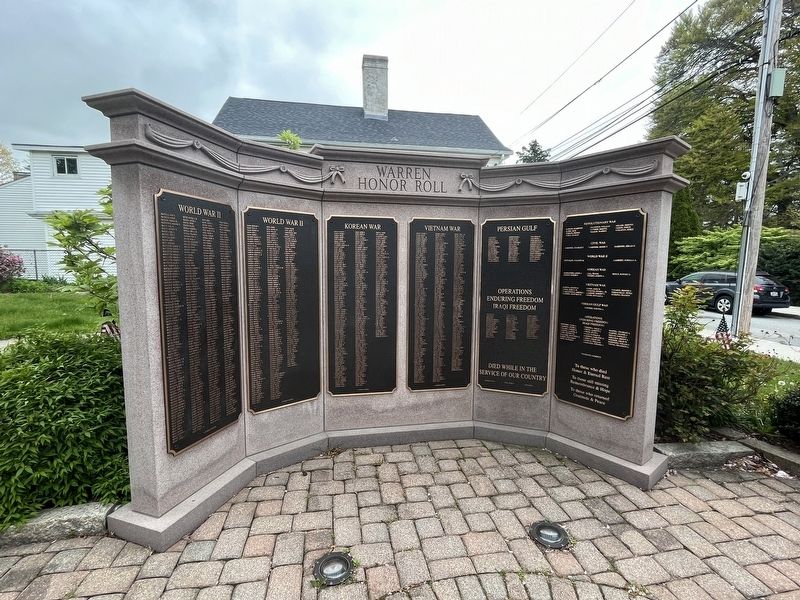 Warren Honor Roll Marker image. Click for full size.
