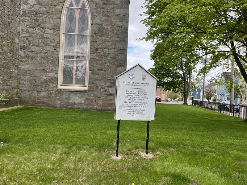 Baptist Church in Warren, R.I. Marker image. Click for full size.